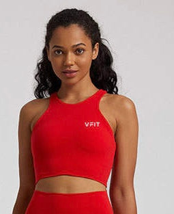 Victory lace-trimmed sports bra in red - Eres