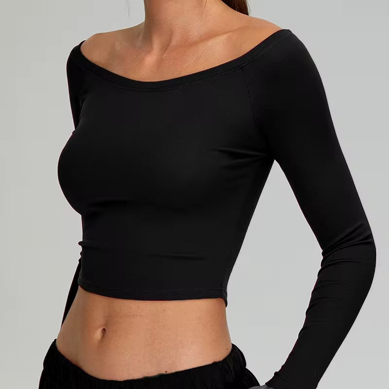 VFit Scoop Neck Fitted Long Sleeve