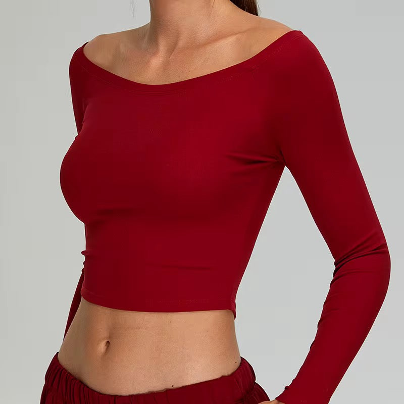 VFit Scoop Neck Fitted Long Sleeve